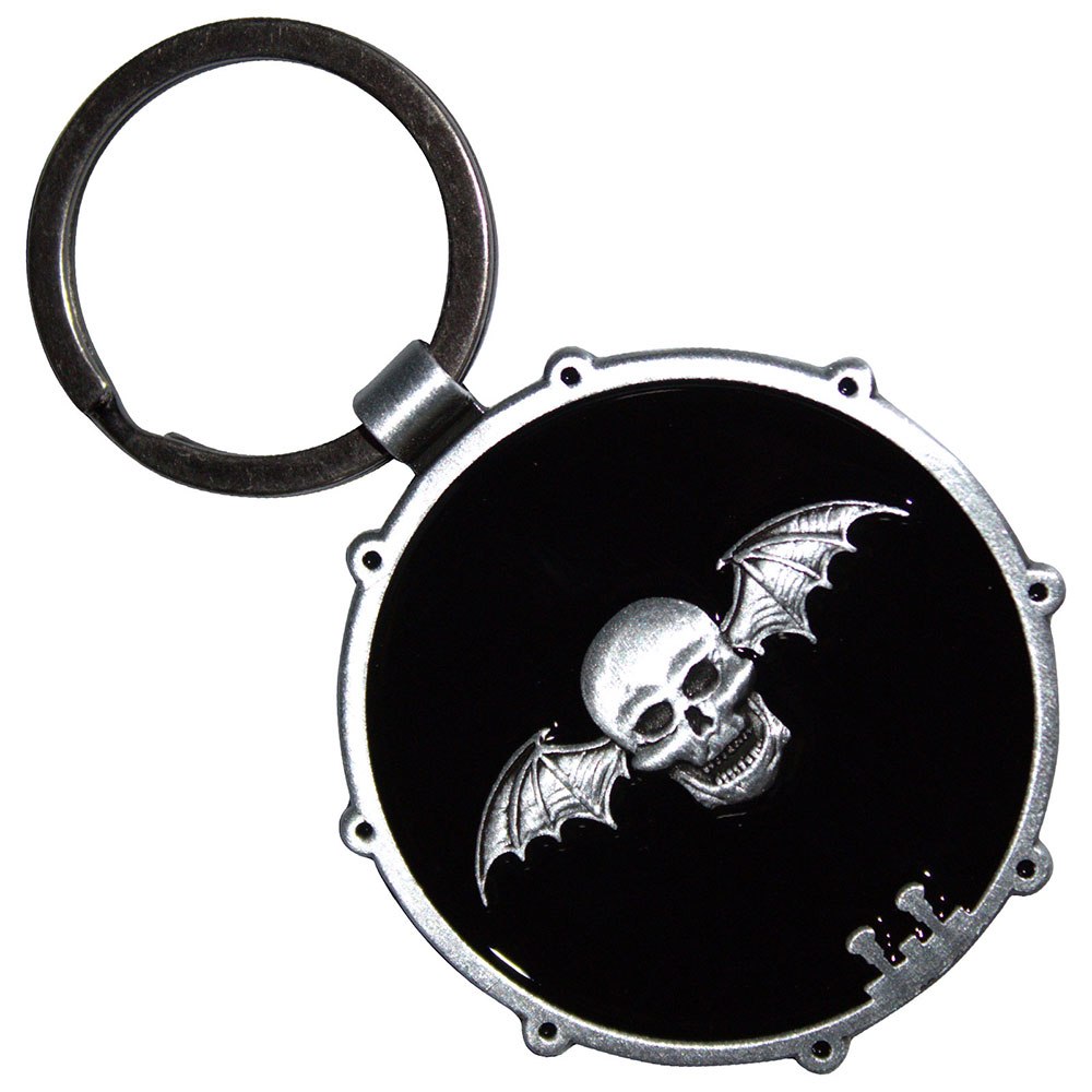 Avenged Sevenfold - Deathbat Drum Double-Sided Keychain - Black/White